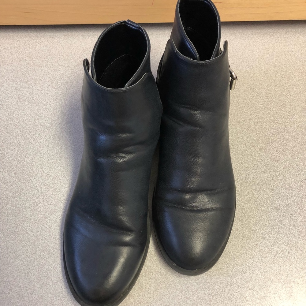 Black pleather boots